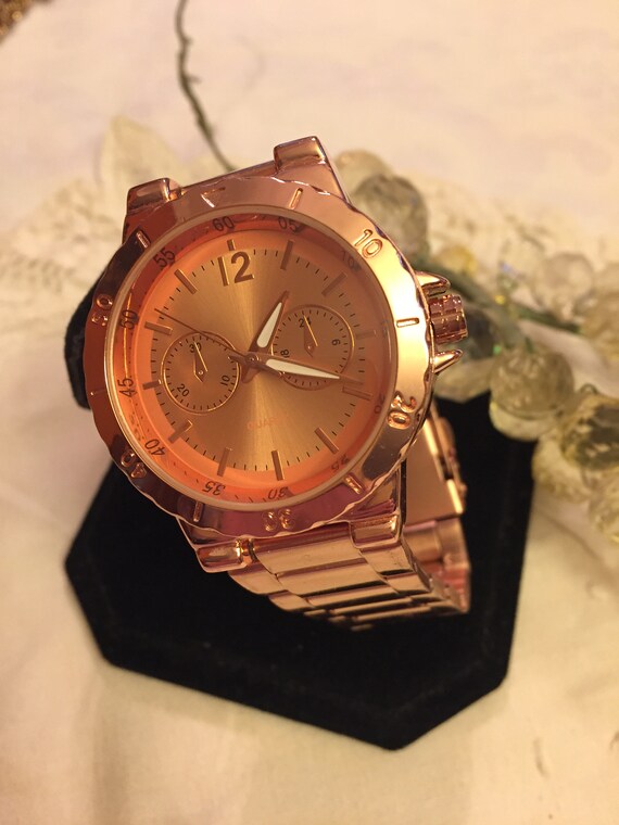 SALE - Reduced 30%! Chatelaine Rose Tone Watch