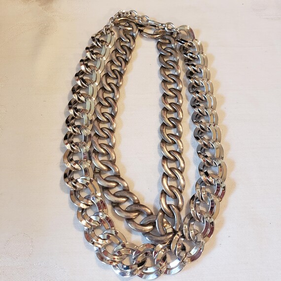 Two Signed Heavy Chain Necklaces - image 7