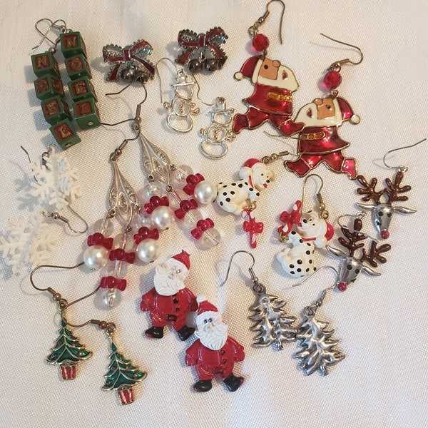 Destash Lot of Xmas Earrings