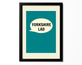 Yorkshire Lad A4 Print - Dialect Phrases Slang Glossary Speech Terms Language