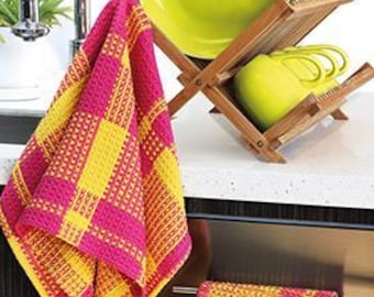 Dish Towel Weaving Kit, Waffle Weave Towels, Rigid Heddle, Table or Floor Loom