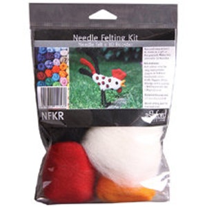 Ashford Needle Felting Kit, Rooster or Flowers, DIY Craft