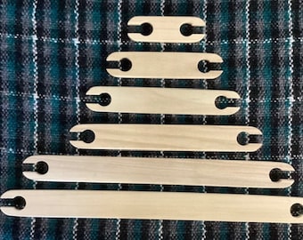 Stick Shuttle Set, 6 Weaving Shuttles, Weaving Accessory, Rigid Heddle Loom, Table Loom
