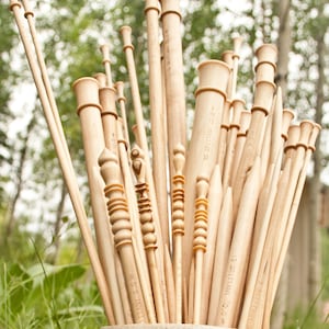 10" Brittany Knitting Needles, Size 5, Birch Wood Knitting Needles, Single Pointed Knitting Needles, Made in USA