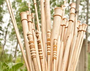 10" Brittany Knitting Needles, Size 5, Birch Wood Knitting Needles, Single Pointed Knitting Needles, Made in USA
