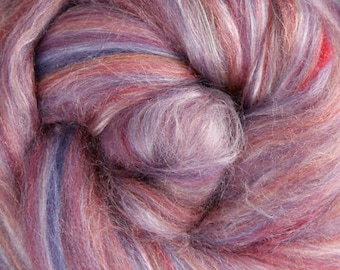 Ashford Merino-Silk Top, Wool Roving, Mulberry, Spinning Fiber