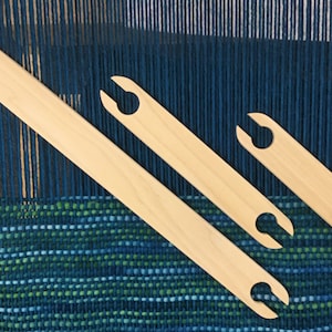 3 Stick Shuttle Set, Tung Oil Finish, Weaving Shuttles, Weaving Tool, Weaving Accessory, Rigid Heddle Loom, Made in the USA
