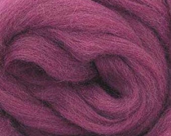 Merino Wool Roving, 4oz Super Soft Fiber for Spinning, Felting, Berry