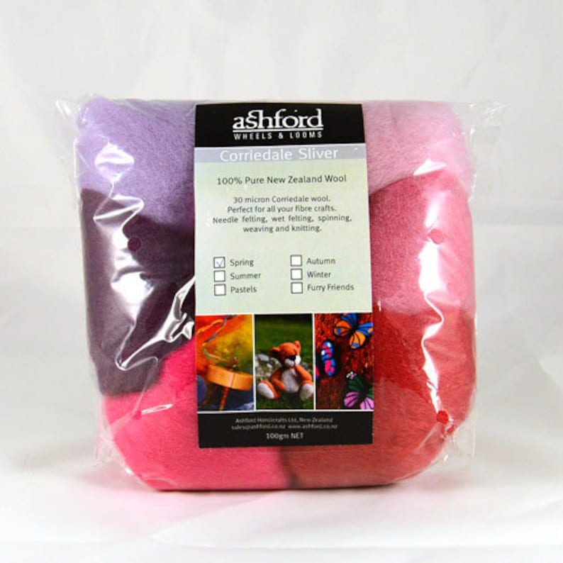 Ashford Corriedale Wool Roving Pack, for Felting, Spinning or Art Yarn ...