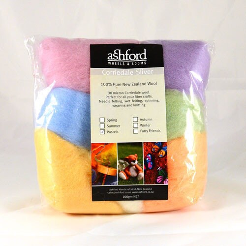 Ashford Corriedale Wool Roving Pack, for Felting, Spinning or Art Yarn ...