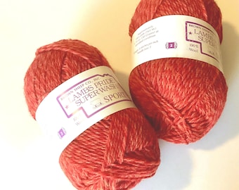 Lambs Pride Superwash Yarn, Sport Weight Wool Yarn, Cranberry Heather, Brown Sheep Co
