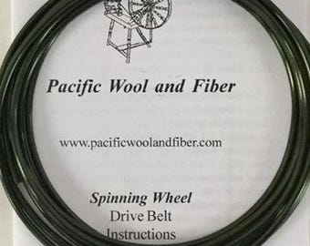 Drive Band for Single Drive Spinning Wheel, Black, Spinning Wheel Part, Ashford, Kromski, Schacht, Lendrum, Louet