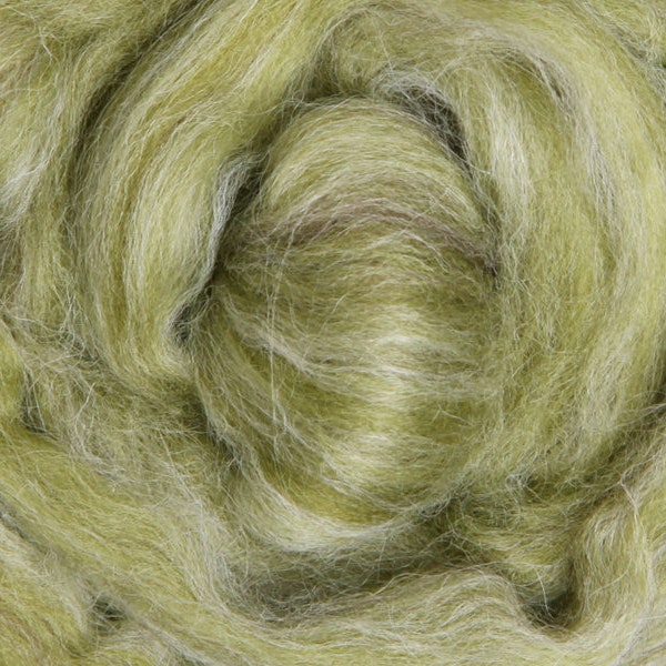 Alpaca-Merino Wool Top, Moss, 4oz, Spinning Fibers, Ashford, Spinning, Felting