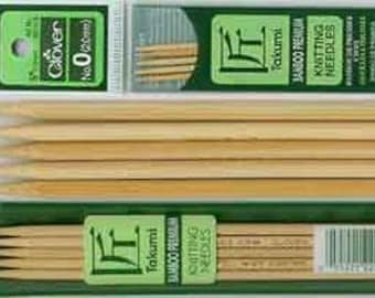 Clover Takumi Bamboo Double Point Knitting Needles, Set of 5