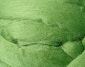 Merino Wool Roving, Ashland Bay, 4oz, Light Green, Spinning Fiber, spinning supplies, Kiwi Color