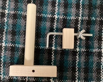 Warping Peg and Clamp Set, Rigid Heddle Loom, Replacement Part for Loom, Warping Tool