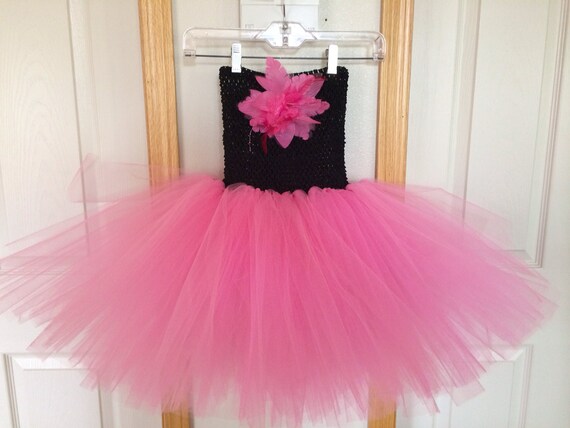 black and pink tutu dress