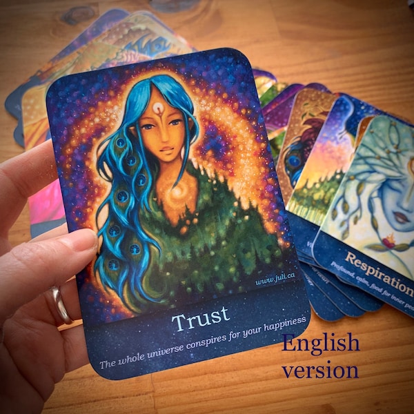 Deck card English version oracle in english daily simple draw The virtues of the heart
