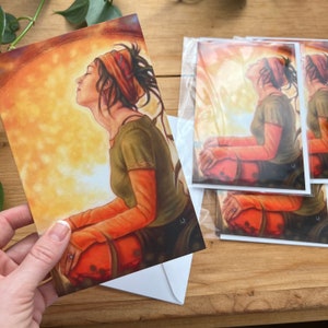 Infinity peace Jolie carte de voeux Illustrée par Julï Lesage artiste pour fête ami