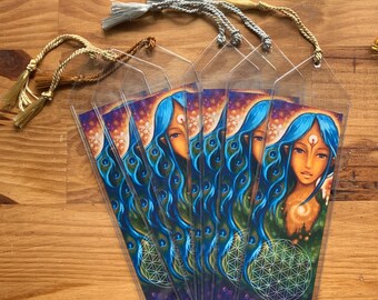 1 Bookmark with vinyl envelope A Woman with blue hair