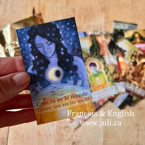 Mini oracle Inspiration quotidienne en Français et Anglais Bilingue Édition spéciale Rencontre avec Soi parfait pour les sacs à main