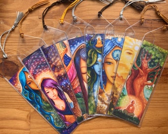 Set of 9 bookmarks with vinyl wrappers