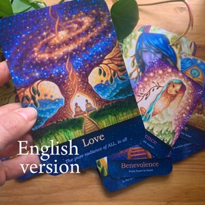 Deck card English version oracle in english daily simple draw Les vertus du coeur