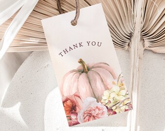 Autumn Baby Shower / Boho Favor Tags / Little Pumpkin on the Way