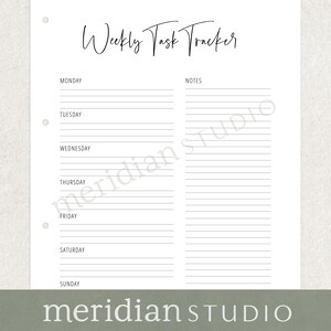 Weekly Task Tracker Printable - Etsy
