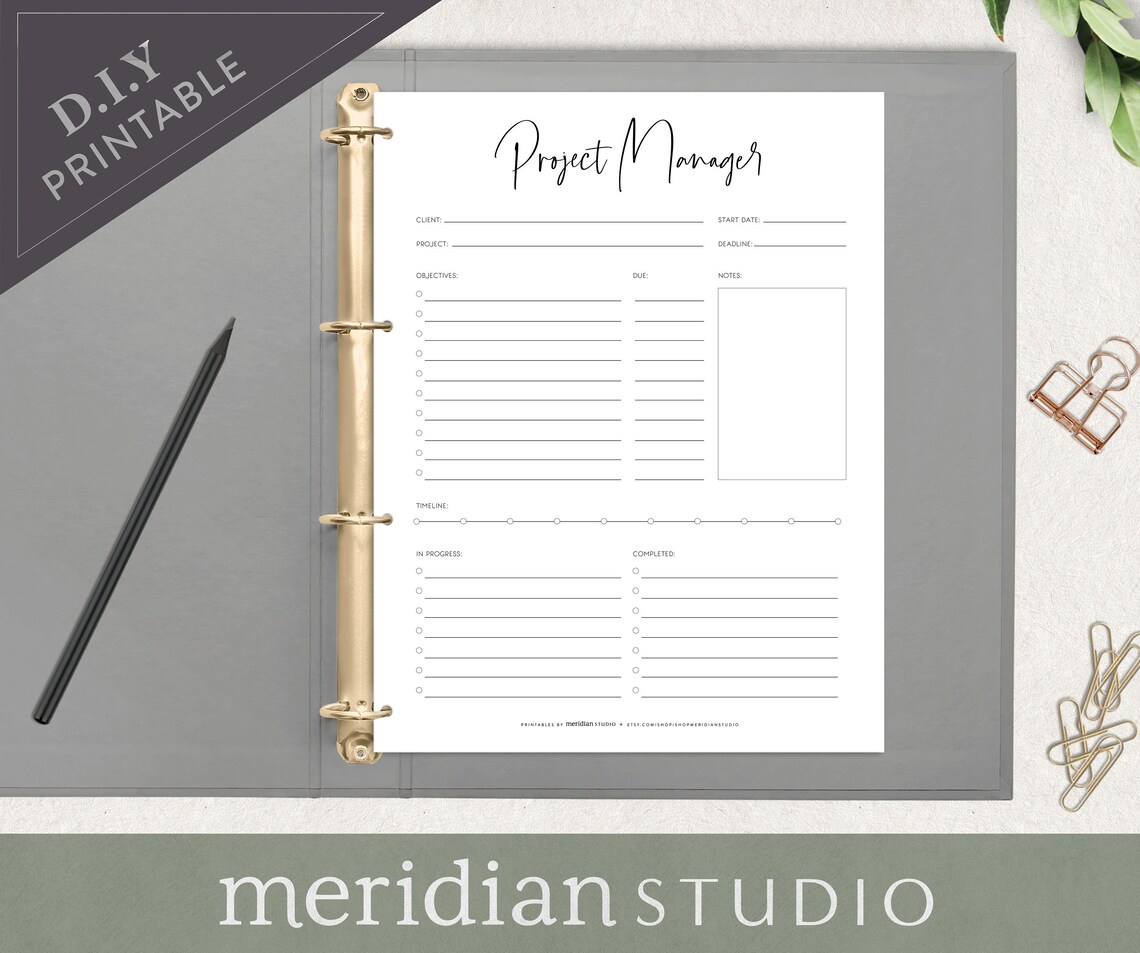 Project Tracker, Task Manager, Organizer / Planner / Log - Etsy