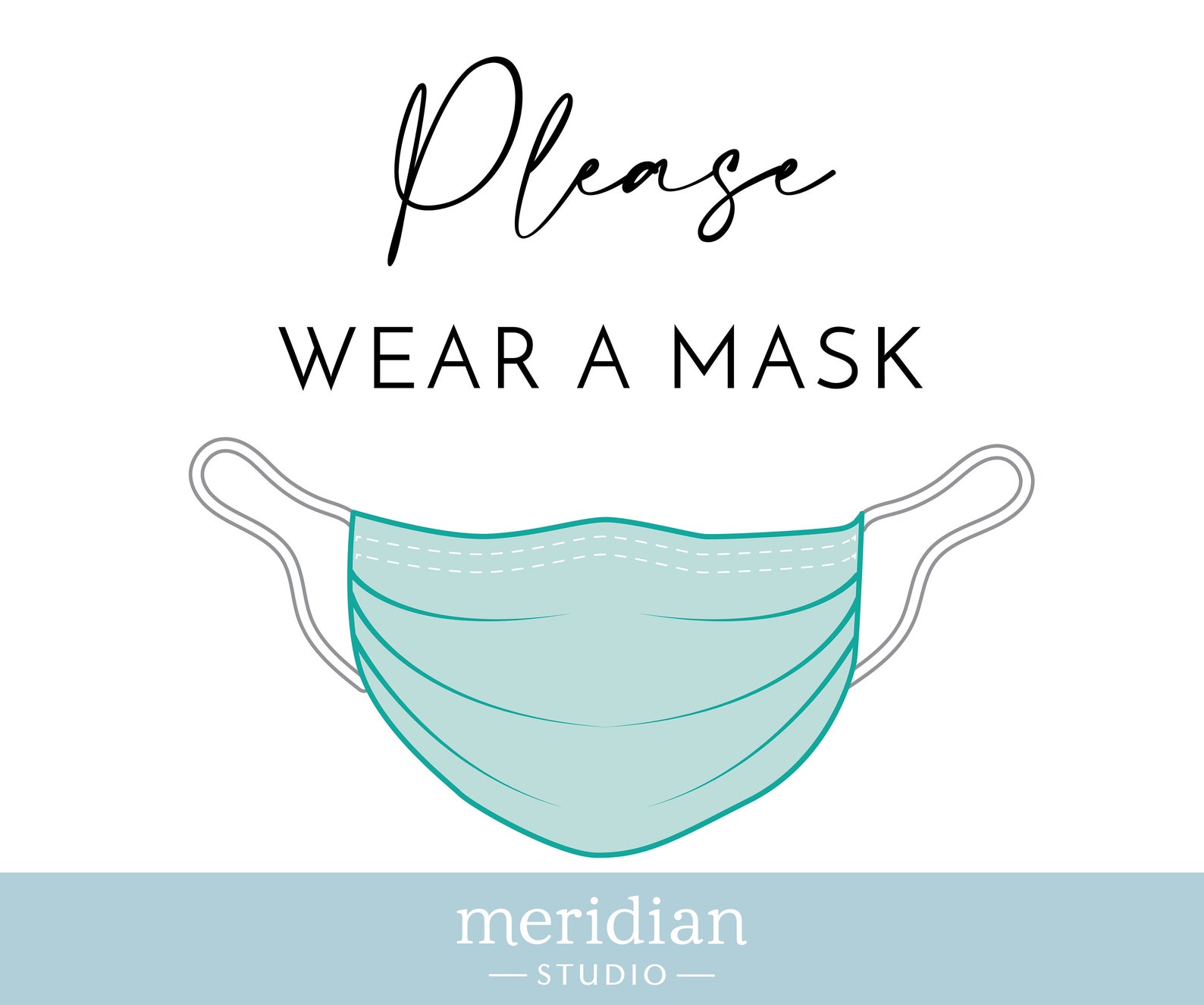 Download Please Wear a Mask Printable Poster 8.5x11 pdf | Etsy