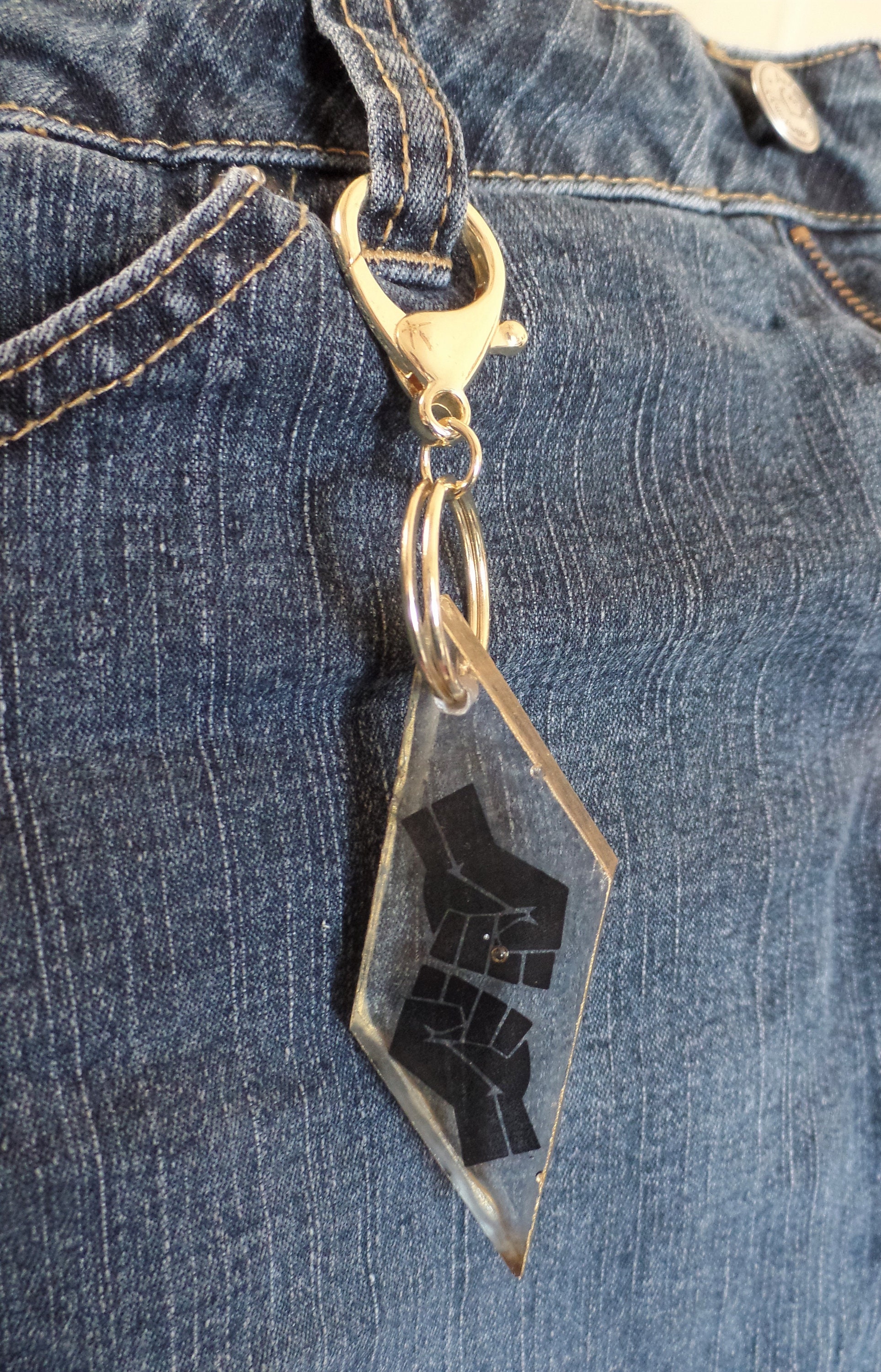 Black Fist Bump Keychain