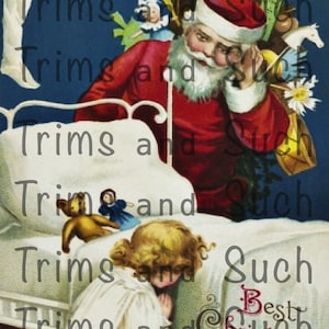 Instant Download, Digital Image, Vintage Christmas Image, Digital Christmas Image, Children, Christmas, Santa Claus, Vintage Santa Image