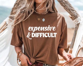 Chemise chère et difficile. T-shirt oversize unisexe Comfort Colors. Chemise drôle.