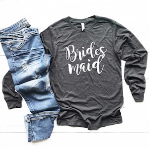 Bridesmaid Shirt. Shirt for Bridal Party. Wedding T-Shirt. Super Soft & Comfy Unisex Long Sleeve T-Shirt. Bachelorette Party Shirts.