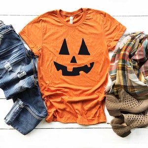 Halloween Shirt. Pumpkin Shirt. Jack-o-lantern T-Shirt. Super Soft and Comfy Unisex T-Shirt. Trick or Treating Shirt. Pumpkin Face Shirt.