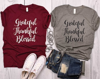 Dankbares dankbares gesegnetes Shirt. Religiöses Shirt. Thanksgiving Shirt. Super weiches & bequemes Unisex T-Shirt. Christliches T-Shirt. Herbst Shirt.