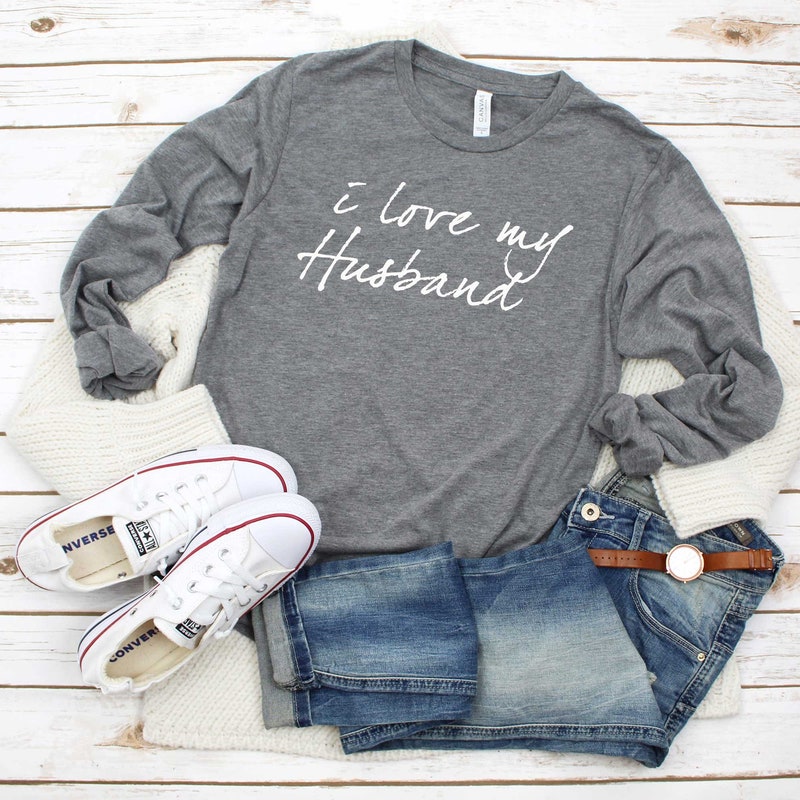 Débardeur "I Love My Husband" - T-shirt Sans Manches Pour Femme, Message Romantique, Cadeau Pour épouse - 4