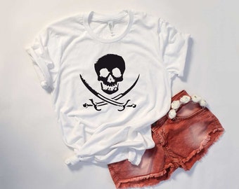 Pirate Shirt. Skull Shirt. Gettin' Shipwrecked Shirt. Super Soft & Comfy Unisex T-Shirt. Skull T-Shirt. Pirate T-Shirt. Skull and Crossbones