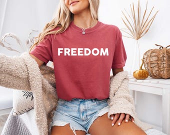 Freedom-shirt. Comfort Colors, uniseks oversized T-shirt. VS-shirt. Amerika-shirt.