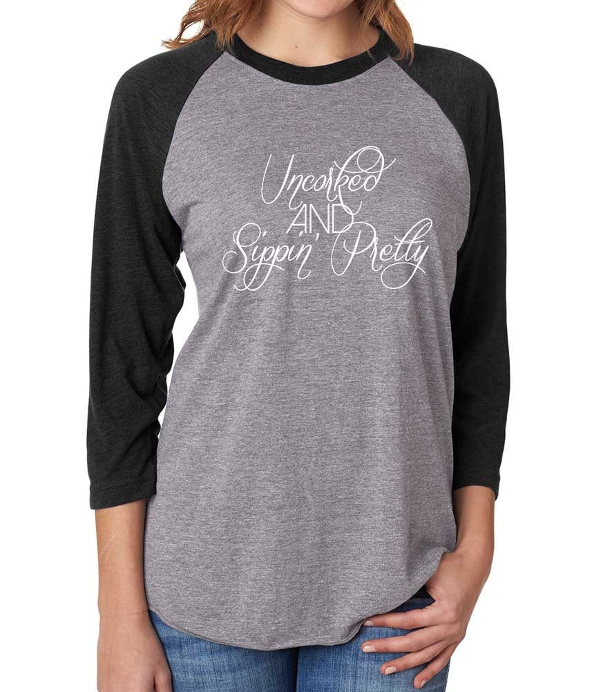 Wine Shirt. Uncorked and Sippin' Pretty Shirt. Wine | Etsy