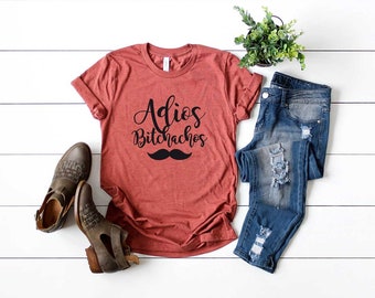 Cinco De Mayo-shirt. Adios Bitchachos-T-shirt. Superzacht en comfortabel unisex T-shirt. Adios Bichachos-shirt. Snor shirt. Grappig overhemd.