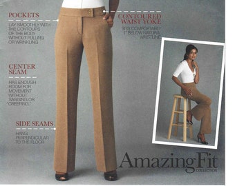 Sewing Pattern Simplicity 2700 Misses Flared Pants in Slim Average Curvy Size 6-14 FF UNCUT