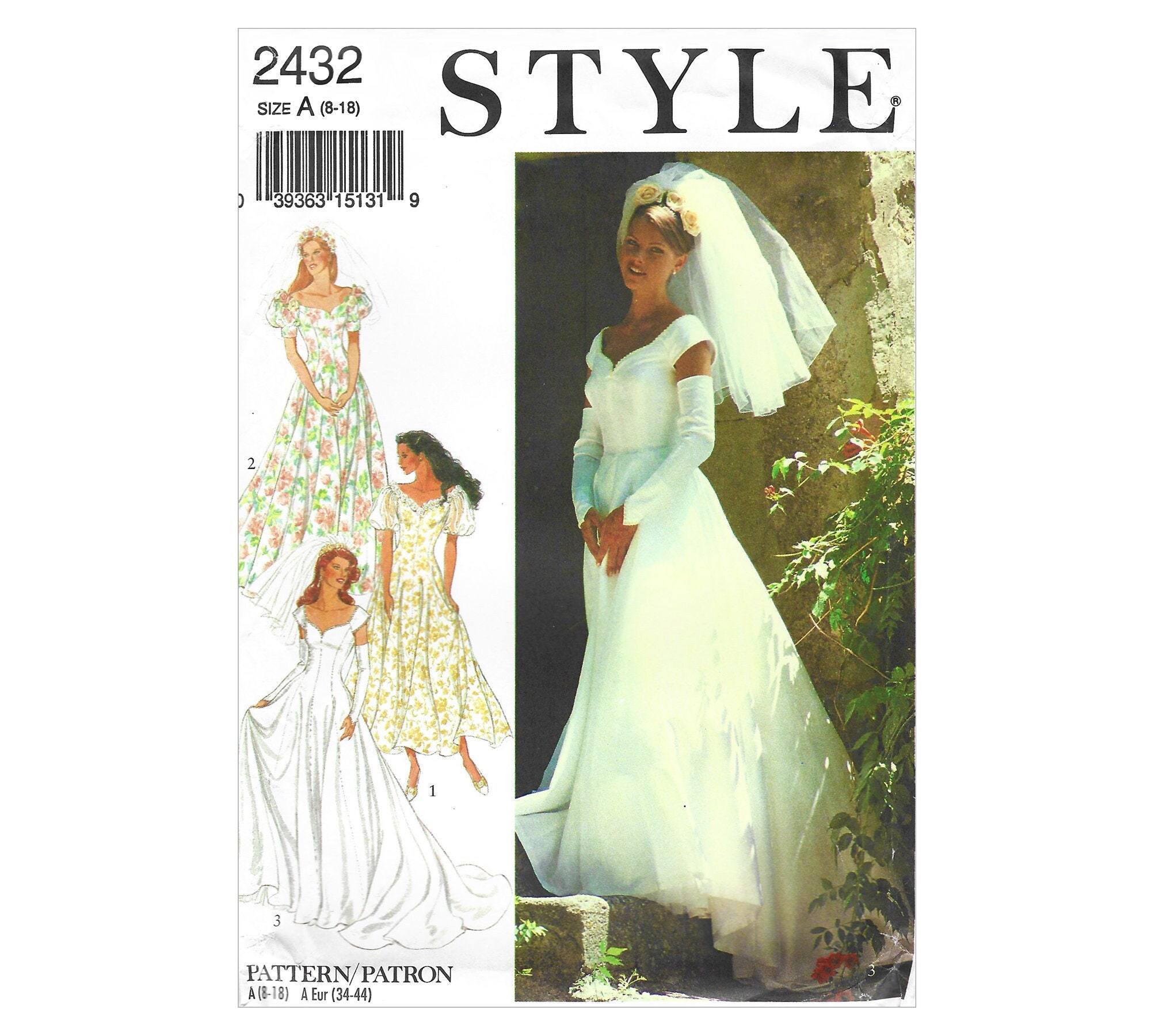 1990s Style 2432 Women Sweetheart Neckline Wedding & - Etsy