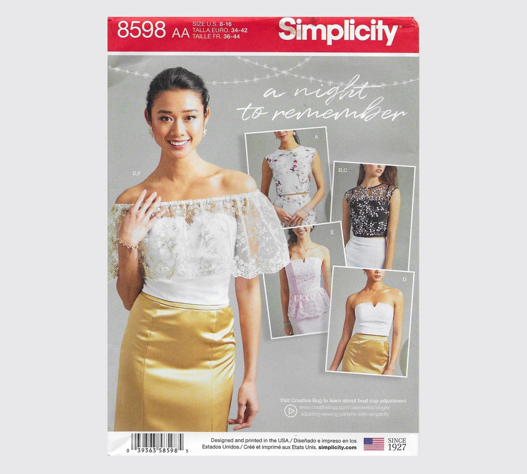 Simplicity 8598 Women Top Sewing Pattern Size 816 Misses Etsy