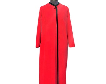 Vintage 50s or 60s red with black edging mod robe