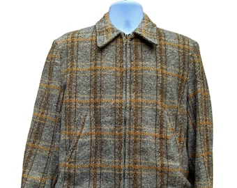 Vintage 90s Harris Tweed Wool Bomber Jacket - Etsy Vintage 90s Harris Tweed Wool Bomber Jacket - Etsy