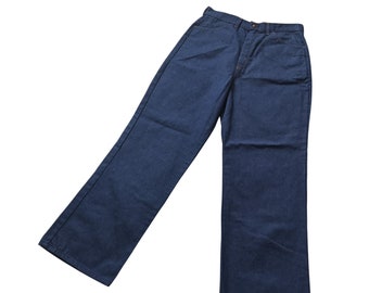 Jean bleu foncé taille haute vintage des années 70