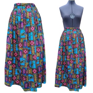 Vintage Blue and Pink Colorful Long ...