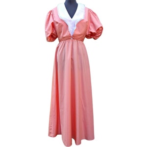 Vintage peach with white ruffle halter dress with matching jacket